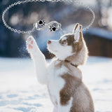 Bracciale con Pendente Infinito e Impronta di Animale Domestico, Decorato con Zirconia