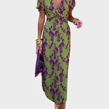 Amélia - Abito Boho Plissettato con Stampa Floreale Elegante