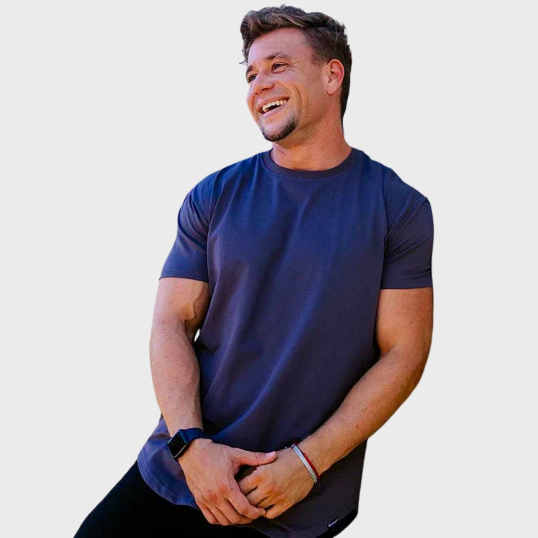 Vítor - T-shirt Slim Fit con Design Sportivo