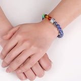 Bracciale Commemorativo Ponte Arcobaleno – Regalo con 7 Perle Chakra per Onorare la Memoria di un Animale