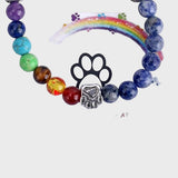 Bracciale Commemorativo Ponte Arcobaleno – Regalo con 7 Perle Chakra per Onorare la Memoria di un Animale