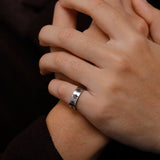 Anello in Acciaio Inossidabile con Impronta di Zampa Artigianale