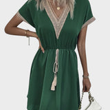 Bianca – Vestito Boho Chic con Scollatura a V e Vita Sottolineata