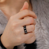 Anello in Acciaio Inossidabile con Impronta di Zampa Artigianale