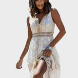 Valentina - Vestito Boho Vintage con Cintura e Frange