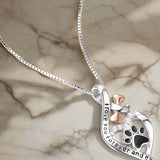 Collana Lucky Paw con Cuore, Osso e Simbolo dell'Infinito – Pendente 'Sempre nel Mio Cuore'