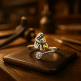 Anello Regolabile in Argento Sterlingo 925 con Zirconia – Artigianale